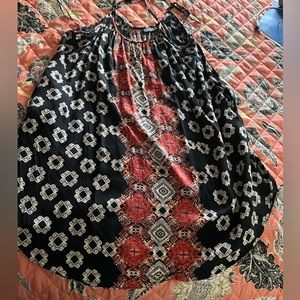 Dress black and orange patterns